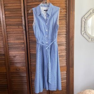 Blue gingham picnic dress, size 12, Chadwicks of Boston